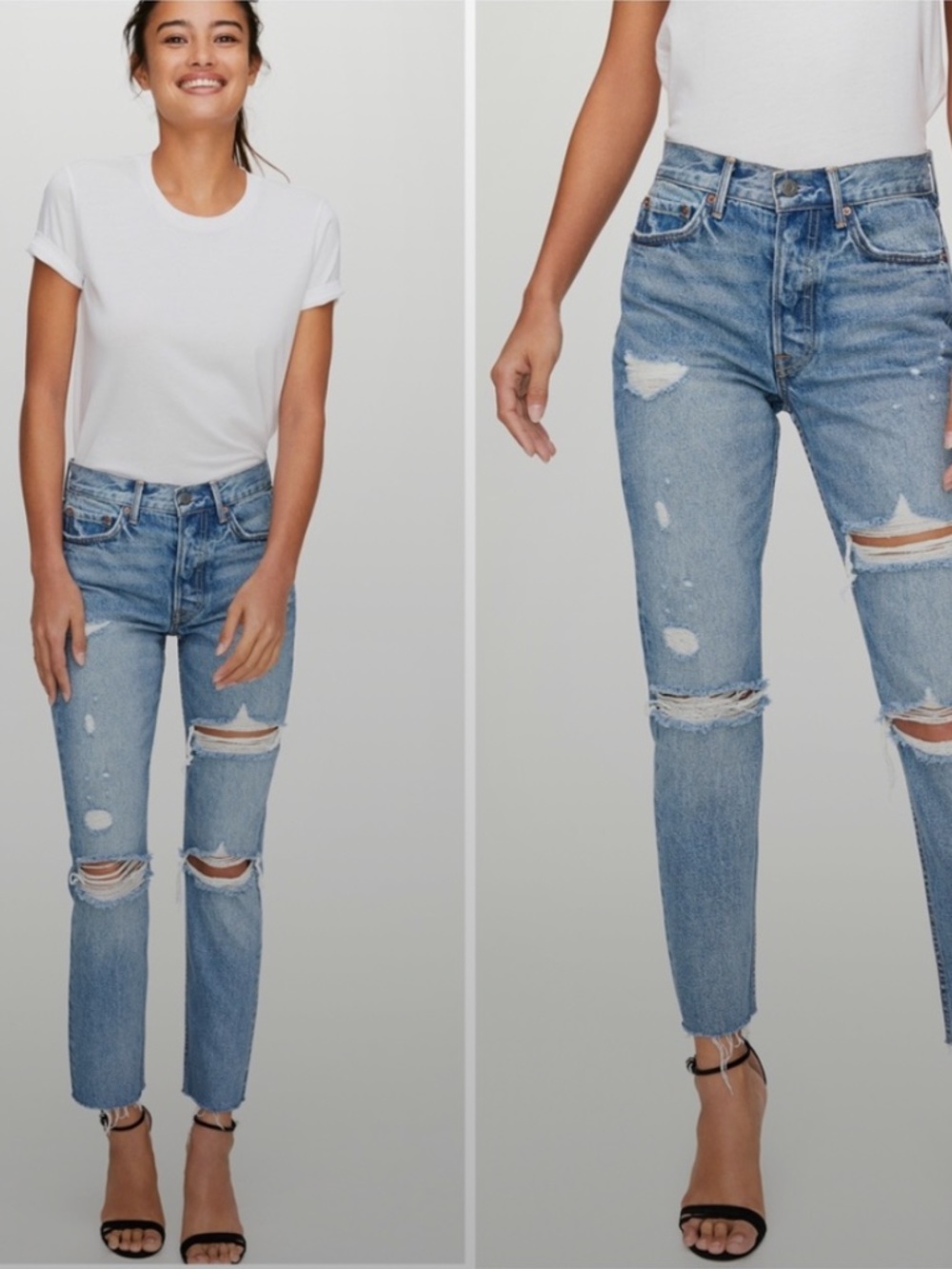 GRLFRND Karolina High Waisted Distressed Denim Skinny Jeans Size 23
